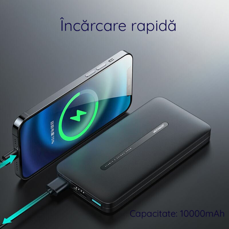 Acumulator extern smartphone 10000mAh JoyRoom, negru, JR-T012