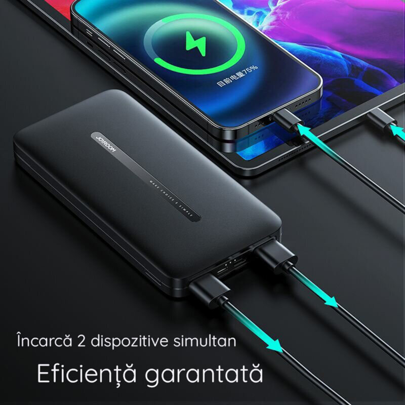 Acumulator extern smartphone 10000mAh JoyRoom, negru, JR-T012