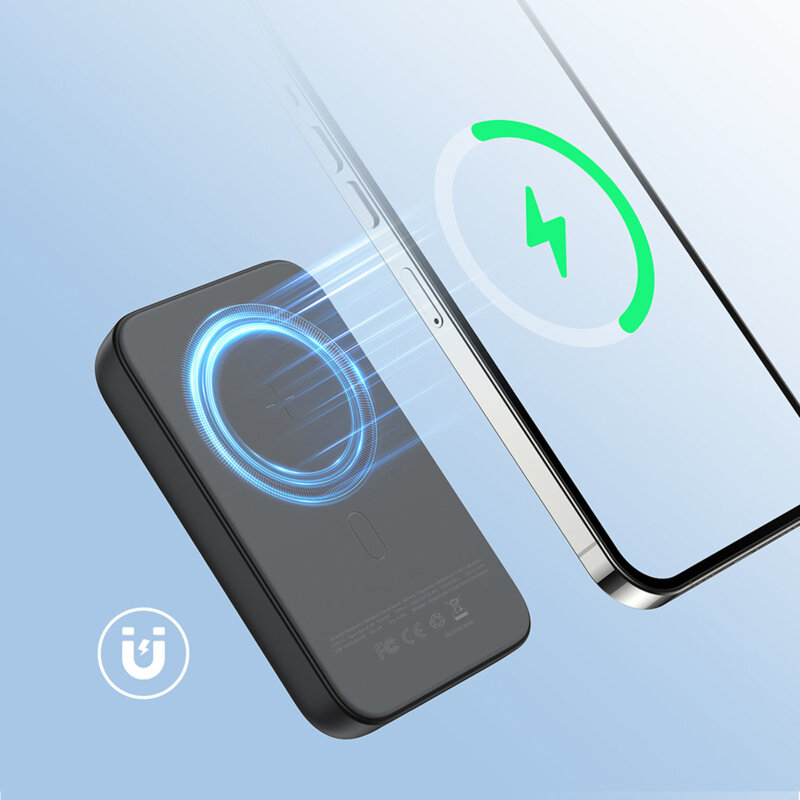 Acumulator extern Apple MagSafe 10000mAh JoyRoom, negru, JR-W020