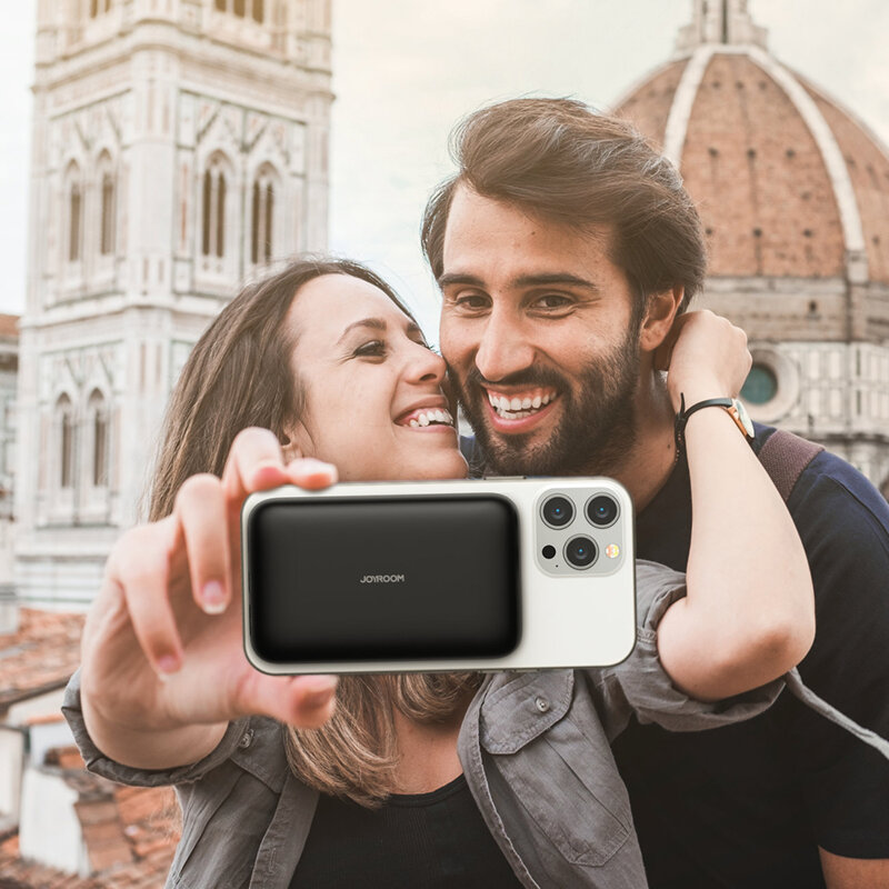 Acumulator extern Apple MagSafe 10000mAh JoyRoom, negru, JR-W020