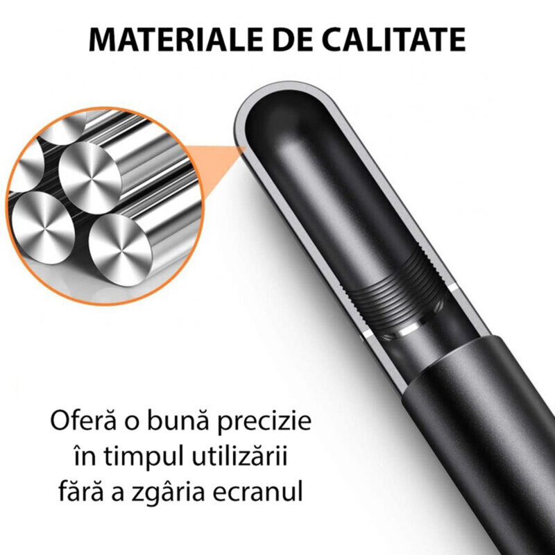 Stylus pen JoyRoom universal, Android, iOS, aluminiu, alb, JR-BP560