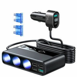 Splitter 3x bricheta auto 154W Joyroom, 5x USB, Type-C PD20W, JR-CL06