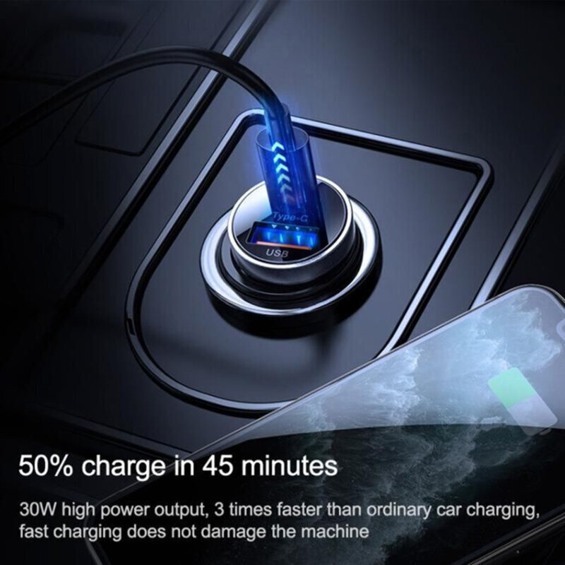 Incarcator auto dual USB Type-C Fast Charge JoyRoom, C-A08