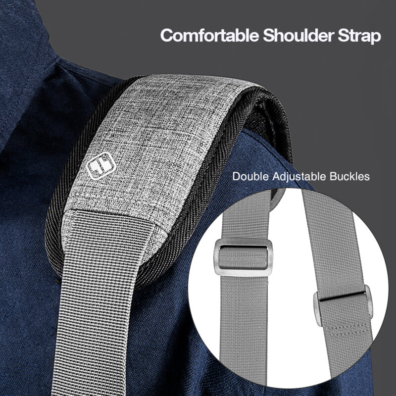 Servieta laptop 14″ si documente Tomtoc, gri, A43D3G3