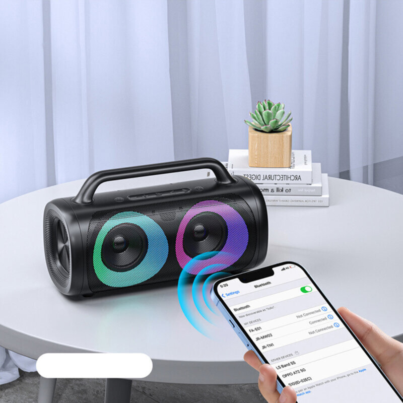 Boxa Bluetooth wireless 40W cu lumini RGB JoyRoom JR-MW02
