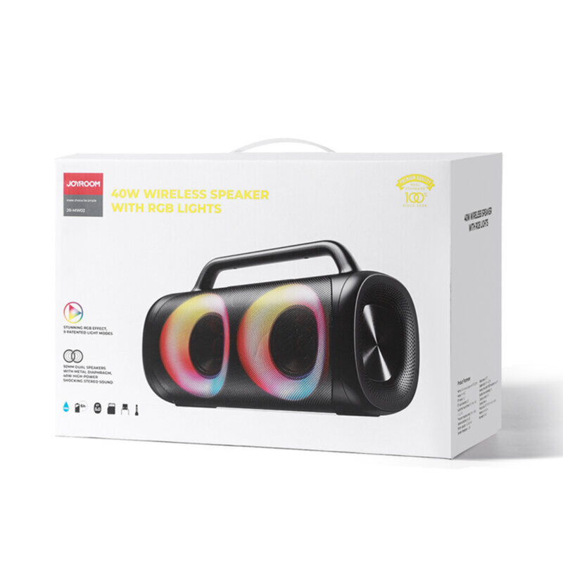 Boxa Bluetooth wireless 40W cu lumini RGB JoyRoom JR-MW02