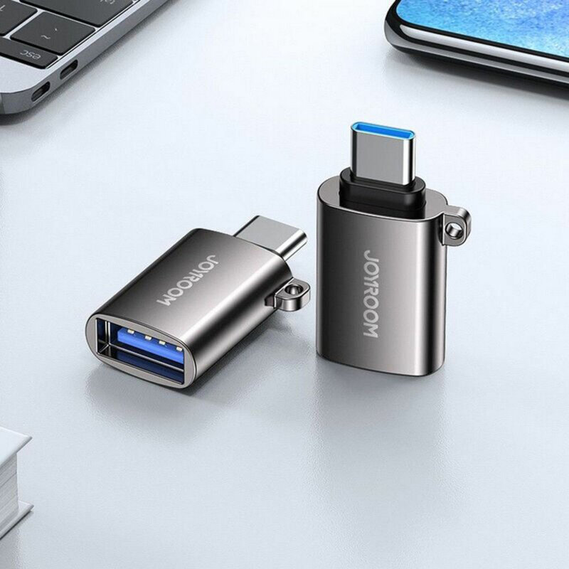 Adaptor USB la Type-C OTG JoyRoom, portabil, negru, S-H151