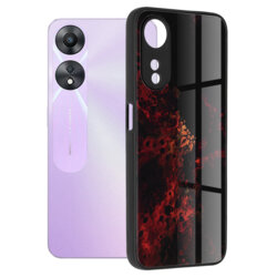 Husa Oppo A58 5G Techsuit Glaze, Red Nebula