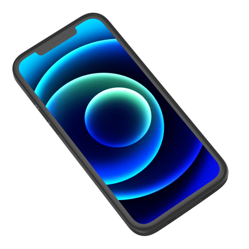 Husa cu baterie iPhone 12 Techsuit Power Pro, 5000mAh, negru