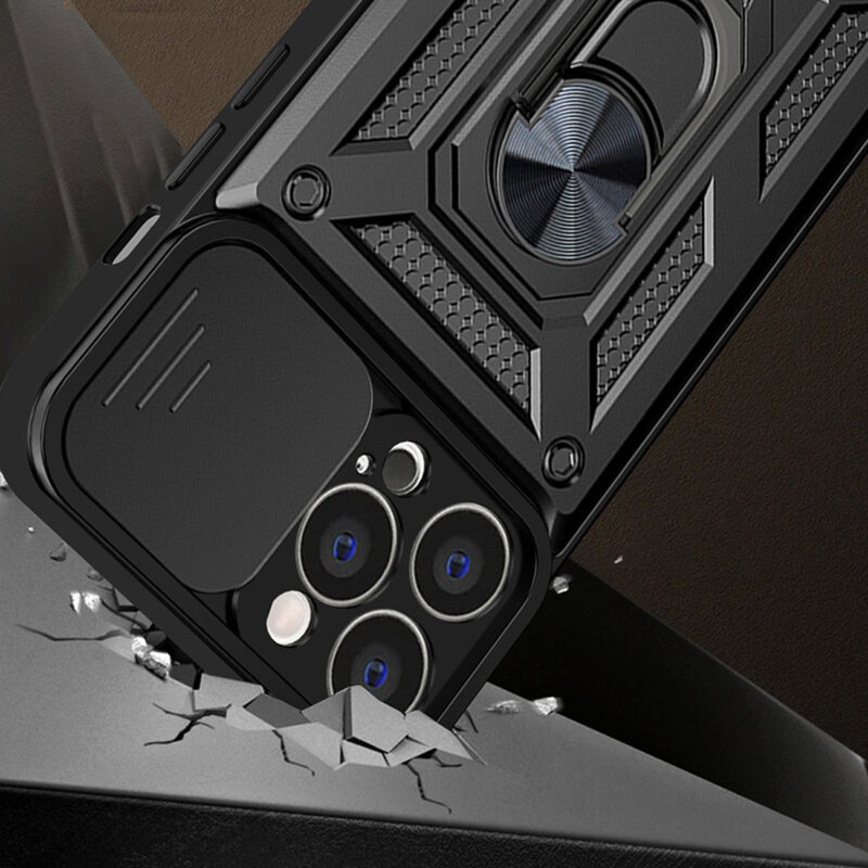 Husa Huawei nova Y61 protectie camera Techsuit CamShield Series, negru