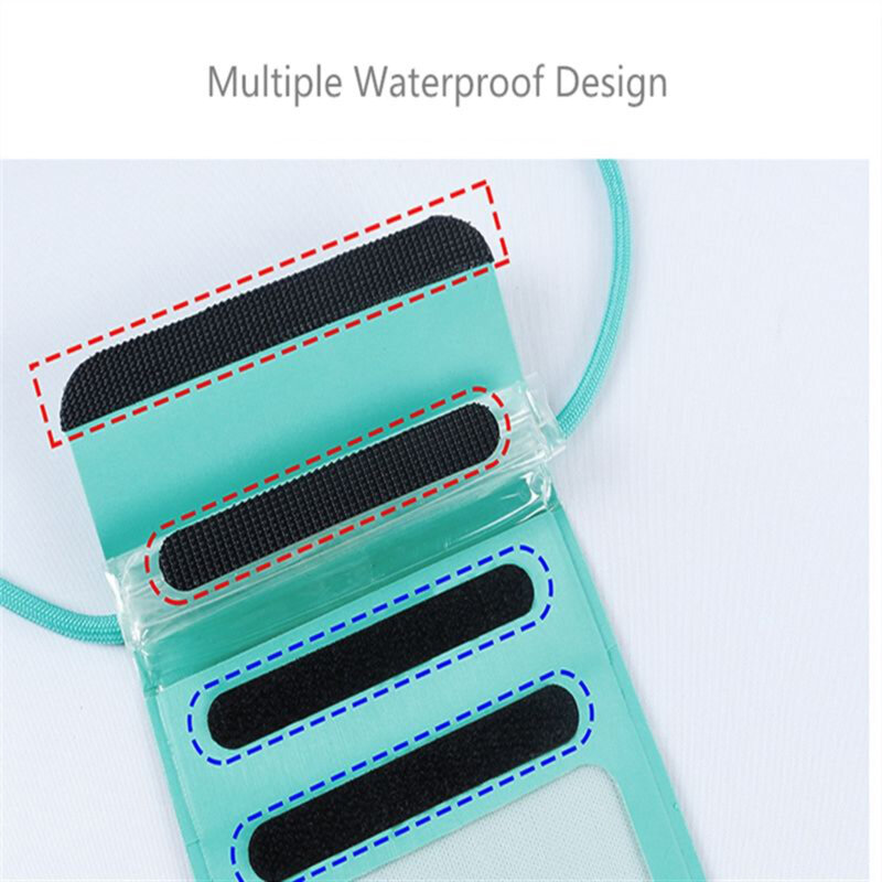 Husa impermeabila telefon subacvatica Techsuit, cyan, TWC1