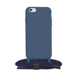 Husa cu snur iPhone 6/ 6S Techsuit Crossbody Lanyard, albastru