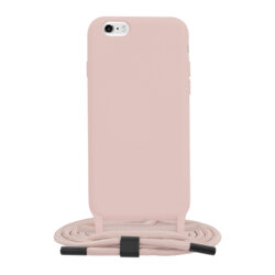 Husa cu snur iPhone 6/ 6S Techsuit Crossbody Lanyard, roz