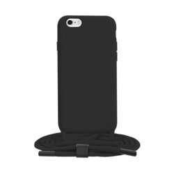 Husa cu snur iPhone 6/ 6S Techsuit Crossbody Lanyard, negru