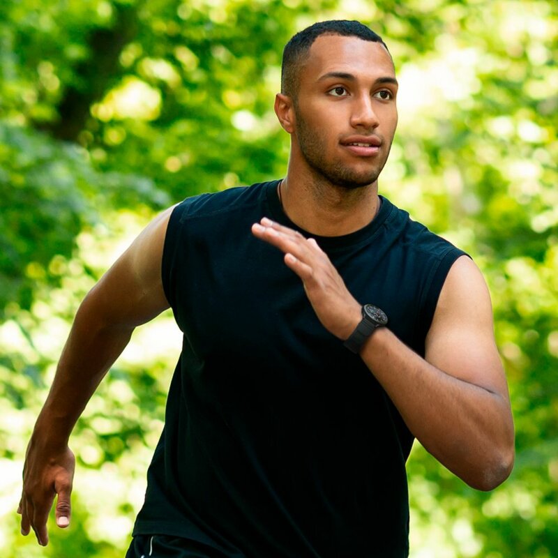 Curea Amazfit GTS 4 Mini Spigen Rugged Band, negru