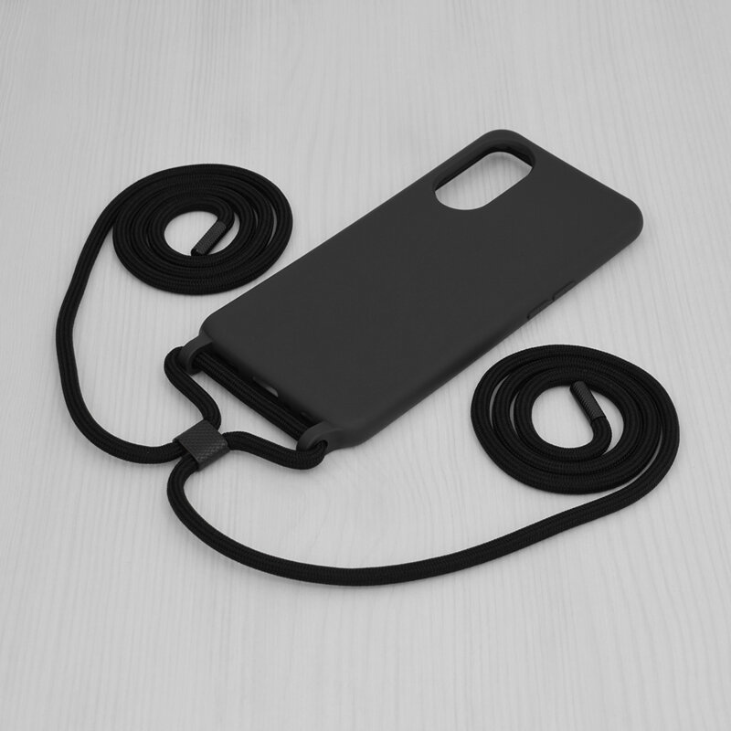Husa cu snur Oppo Reno8 T Techsuit Crossbody Lanyard, negru