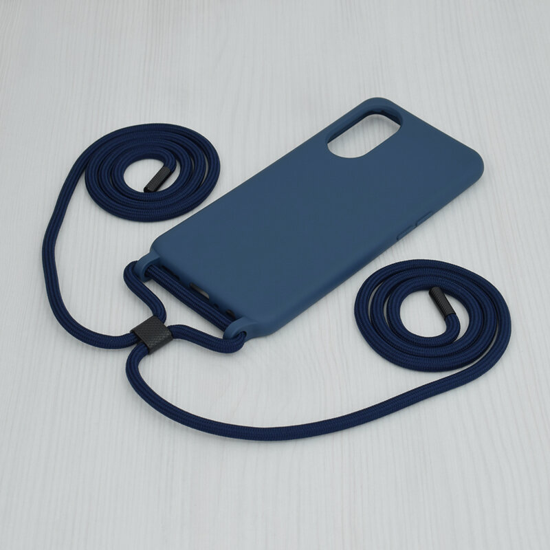 Husa cu snur Oppo Reno8 T Techsuit Crossbody Lanyard, albastru