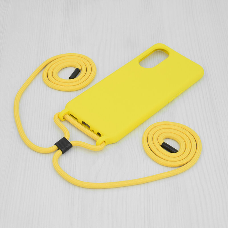 Husa cu snur Oppo Reno8 T Techsuit Crossbody Lanyard, galben