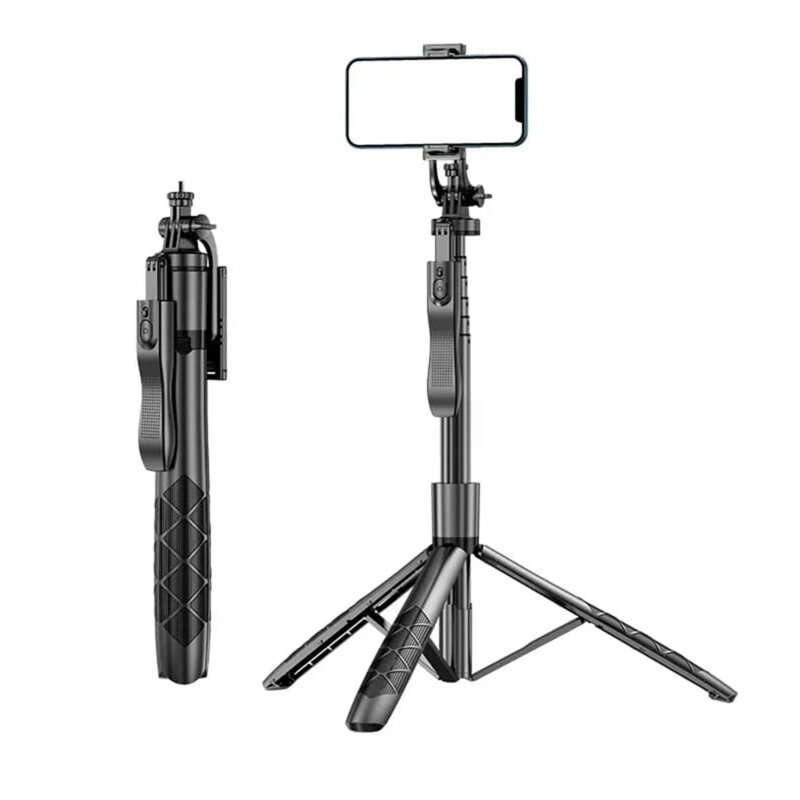 Selfie stick tripod stabil cu surub 1/4 Techsuit L16, 157cm