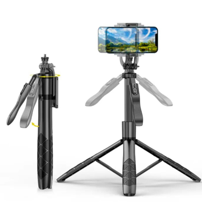 Selfie stick tripod stabil cu surub 1/4 Techsuit L16, 157cm