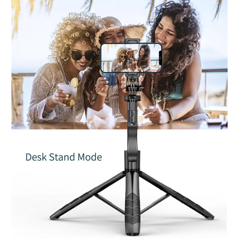 Selfie stick tripod stabil cu surub 1/4 Techsuit L16, 157cm