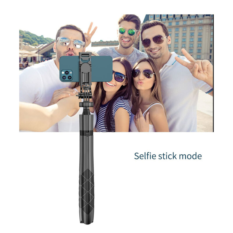 Selfie stick tripod stabil cu surub 1/4 Techsuit L16, 157cm