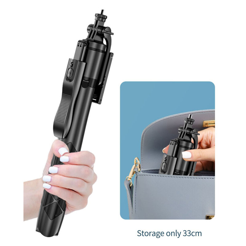 Selfie stick tripod stabil cu surub 1/4 Techsuit L16, 157cm