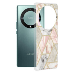Husa Honor Magic5 Lite Techsuit Marble, Pink Hex