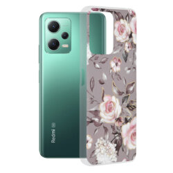 Husa Xiaomi Redmi Note 12 5G Techsuit Marble, Bloom of Ruth Gray