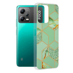 Husa Xiaomi Poco X5 Techsuit Marble, Green Hex