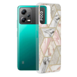 Husa Xiaomi Poco X5 Techsuit Marble, Pink Hex