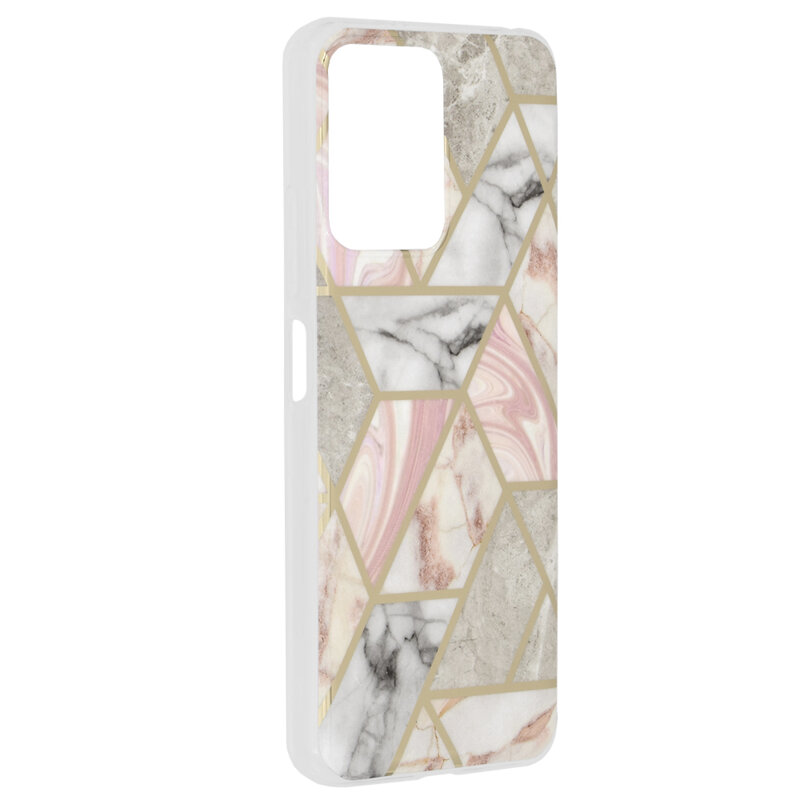 Husa Xiaomi Poco X5 Techsuit Marble, Pink Hex