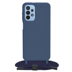 Husa cu snur Samsung Galaxy A23 Techsuit Crossbody Lanyard, albastru