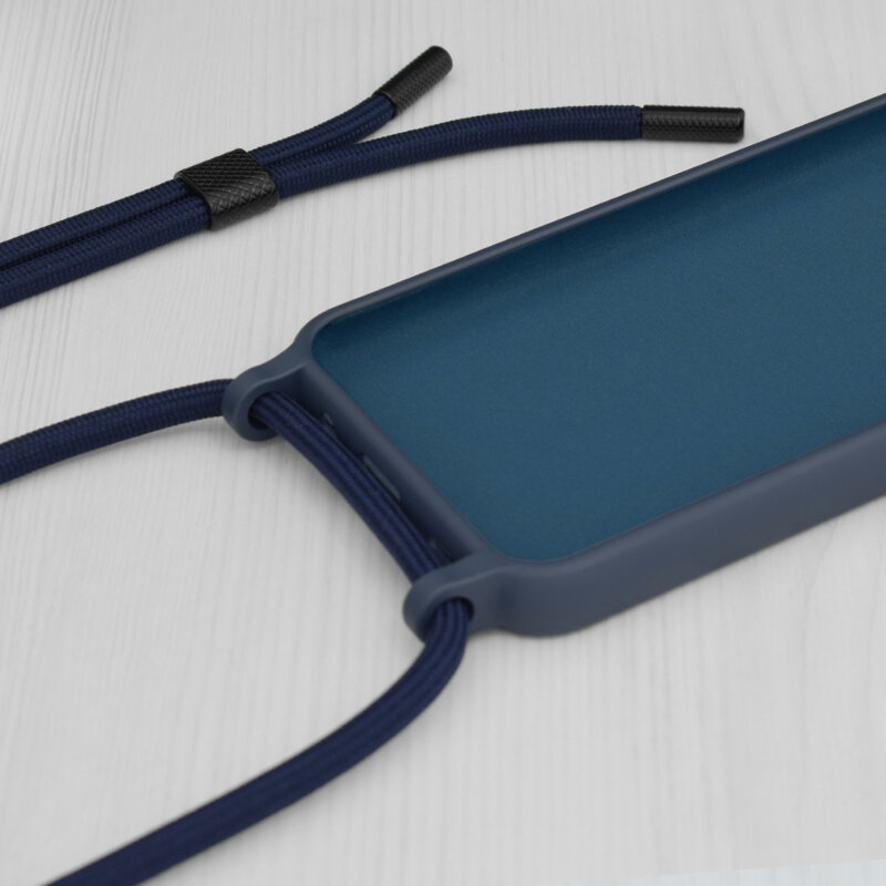 Husa cu snur Samsung Galaxy A23 5G Techsuit Crossbody Lanyard, albastru