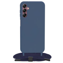 Husa cu snur Samsung Galaxy A14 4G Techsuit Crossbody Lanyard, albastru