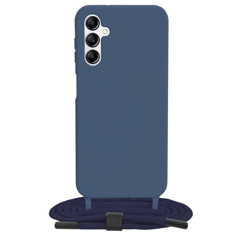 Husa cu snur Samsung Galaxy A14 5G Techsuit Crossbody Lanyard, albastru