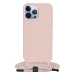 Husa cu snur iPhone 13 Pro Max Techsuit Crossbody Lanyard, roz