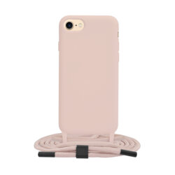 Husa cu snur iPhone 7 Techsuit Crossbody Lanyard, roz