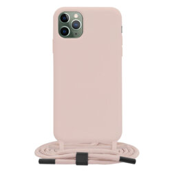 Husa cu snur iPhone 11 Pro Max Techsuit Crossbody Lanyard, roz