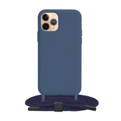 Husa cu snur iPhone 11 Pro Techsuit Crossbody Lanyard, albastru