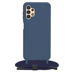 Husa cu snur Samsung Galaxy A13 4G Techsuit Crossbody Lanyard, albastru