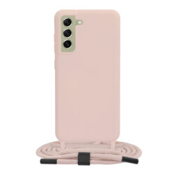 Husa cu snur Samsung Galaxy S21 FE 5G Techsuit Crossbody Lanyard, roz