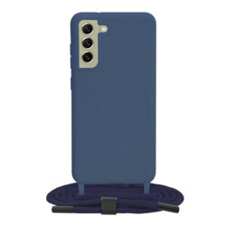 Husa cu snur Samsung Galaxy S21 FE 5G Techsuit Crossbody Lanyard, albastru