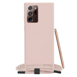 Husa cu snur Samsung Galaxy Note 20 Ultra Techsuit Crossbody Lanyard, roz