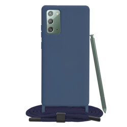 Husa cu snur Samsung Galaxy Note 20 Techsuit Crossbody Lanyard, albastru