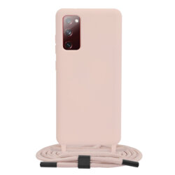 Husa cu snur Samsung Galaxy S20 FE 5G Techsuit Crossbody Lanyard, roz