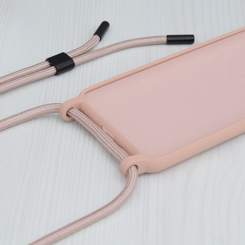 Husa cu snur Xiaomi Poco X5 Techsuit Crossbody Lanyard, roz