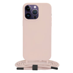 Husa cu snur iPhone 14 Pro Max Techsuit Crossbody Lanyard, roz