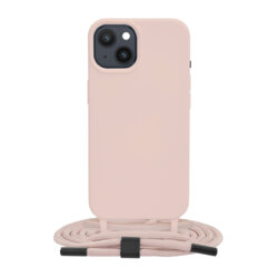 Husa cu snur iPhone 14 Techsuit Crossbody Lanyard, roz