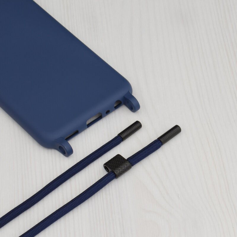 Husa cu snur Xiaomi 12T Pro Techsuit Crossbody Lanyard, albastru